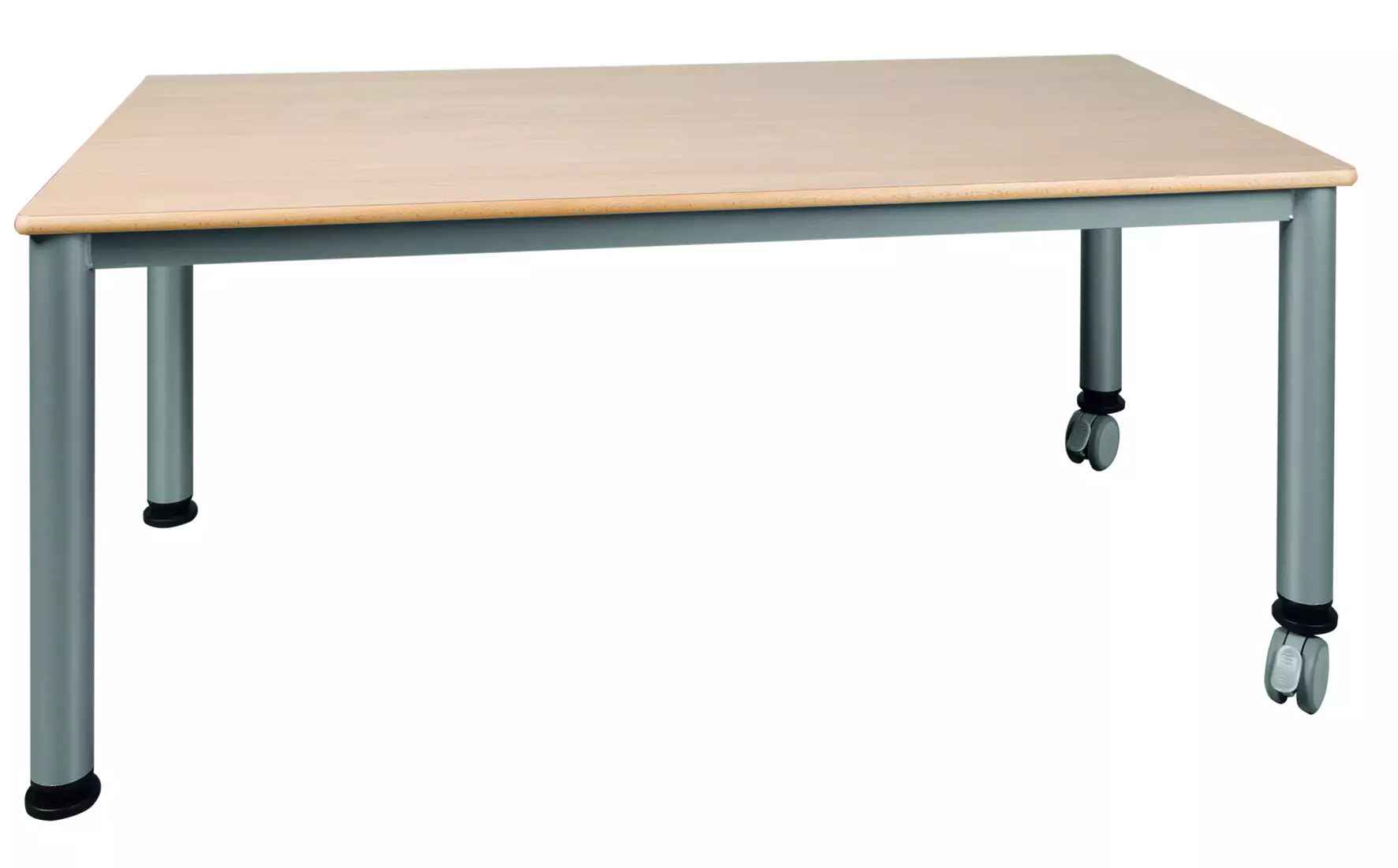 Rechtecktisch mit zwei Rollen, stirnseitig montiert, B/T 160 x 80 cm aus der Kategorie Tische