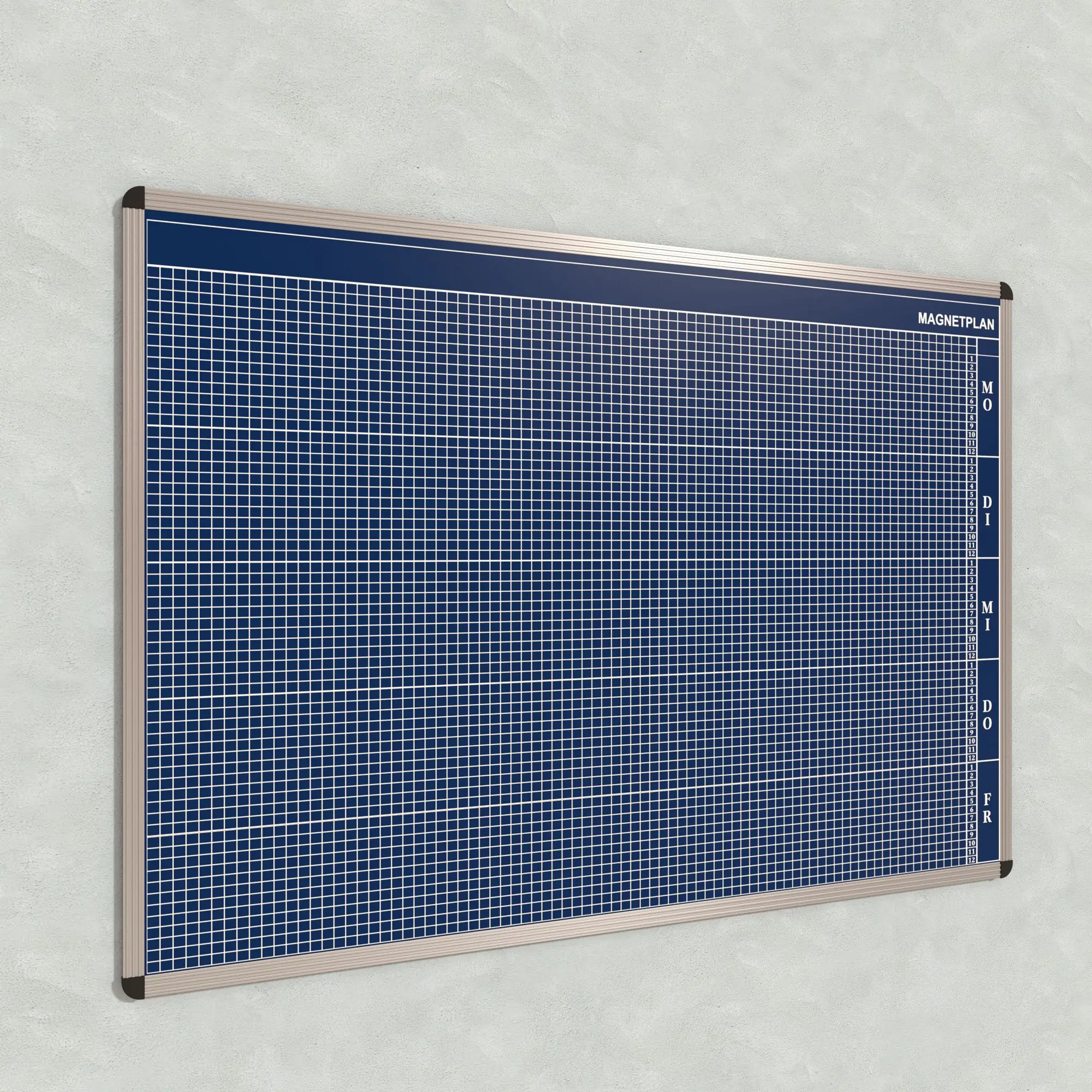 Personal-Raum-Plan, 12 Stunden, 83 Spalten, 123x177 cm, aus der Kategorie Personal- Raum- Tafeln 12h