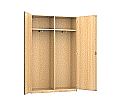 Garderobenschrank, 190 cm hoch, 100x40 cm (B/T), 2 Drehtüren, 2 Teleskopstangen, aus der Kategorie Garderoben-Schränke