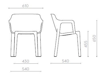 Campus One mit Armlehnen, Sitzhöhe 45,5cm, Stuhlbreite 54 cm, bitte suchen Sie sich eine Farbe aus aus der Kategorie Stühle