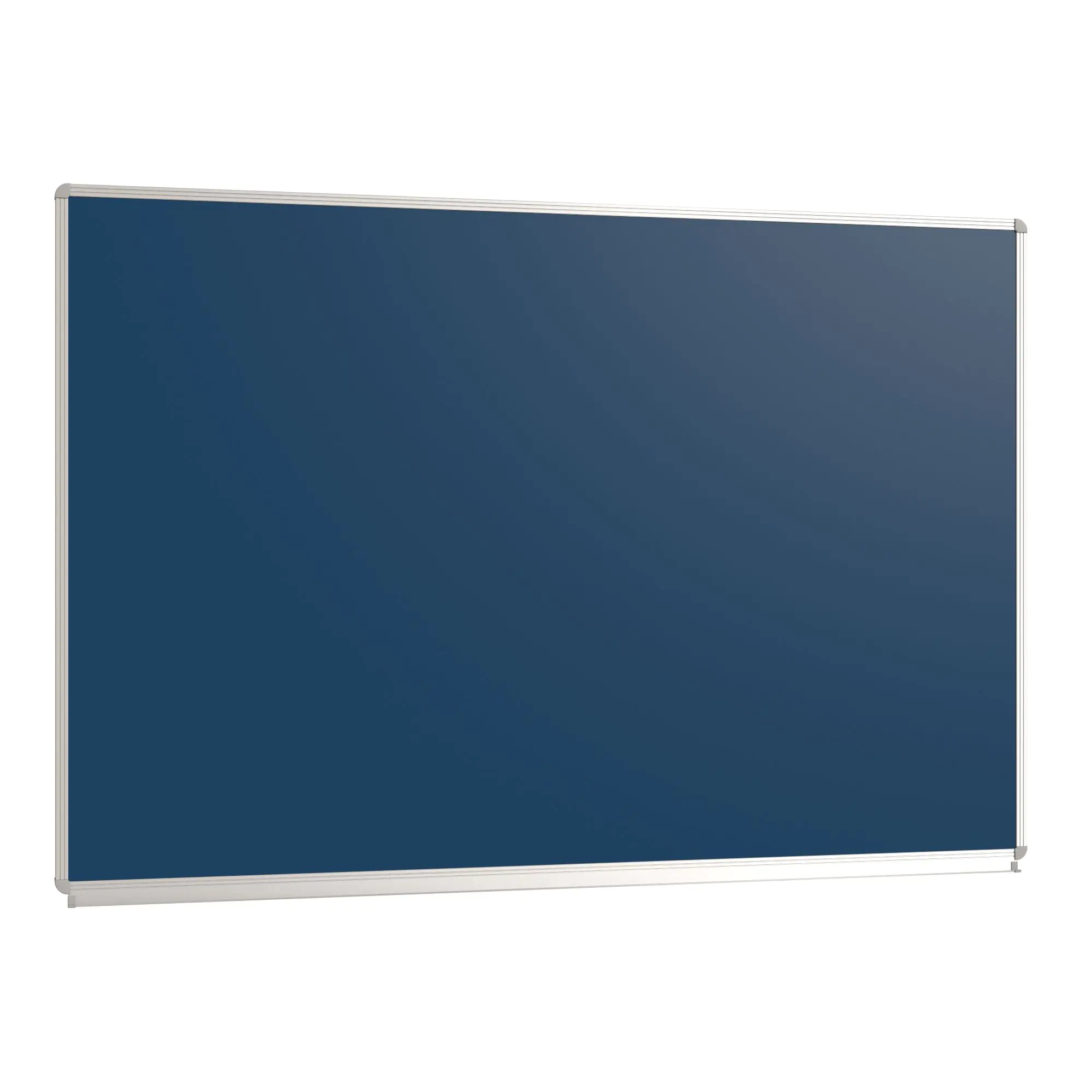 Wandtafel Stahlemaille blau, 150x100 cm, mit durchgehender Ablage, aus der Kategorie Wandtafeln Blau