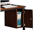 Computer-Holzunterbau rechts, abschließbar, Lüftungsschlitze