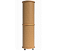 Infosäule fahrbar, Höhe 220 cm, Durchmesser 60 cm, Kork-Oberfläche