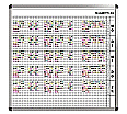 Personal-Raum-Plan,  8 Stunden, 53 Spalten, 103x117 cm,