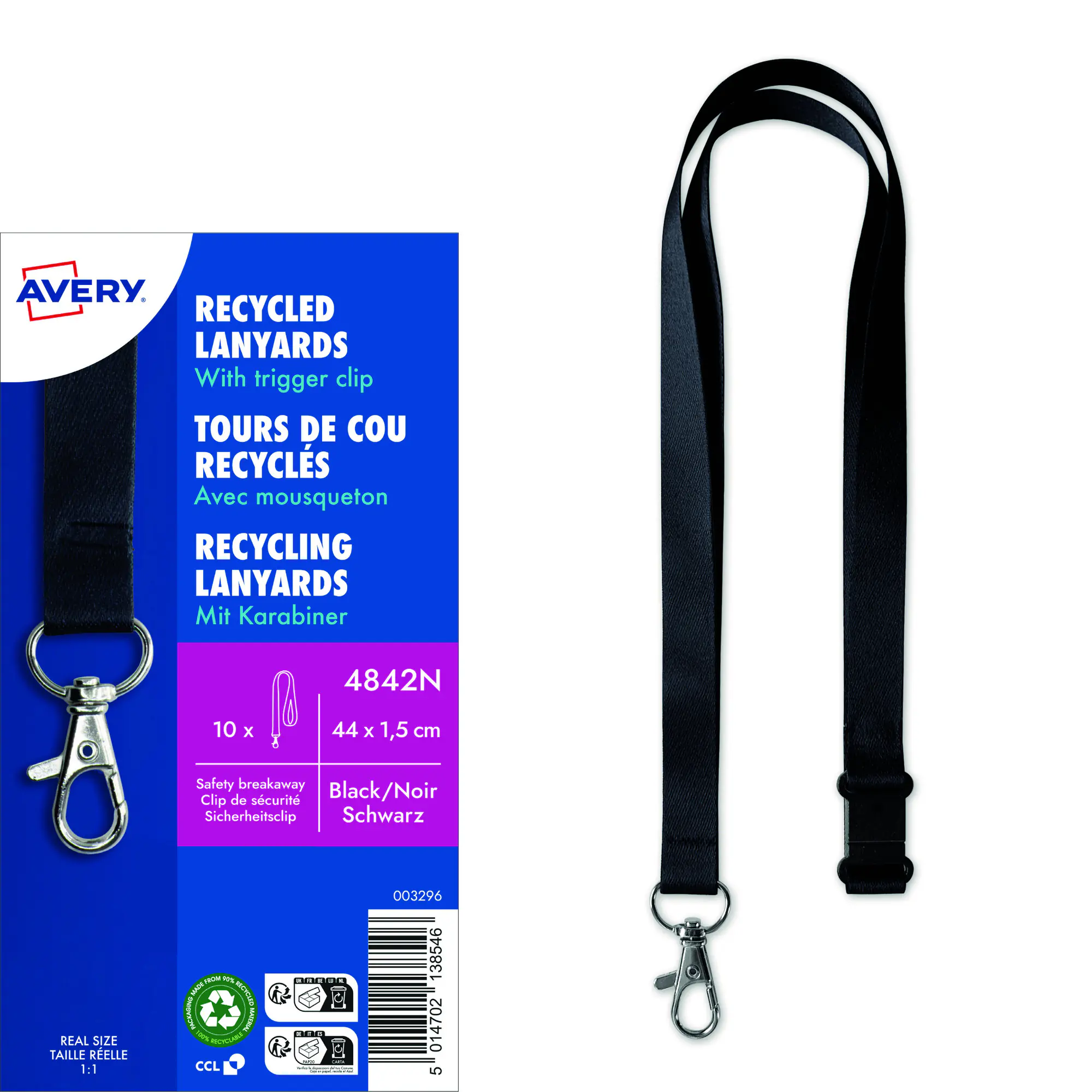 Avery Zweckform Lanyard 15x440mm sw 10St aus der Kategorie Namensschilder
