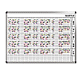 Personal-Raum-Plan,  8 Stunden, 73 Spalten, 103x157 cm,
