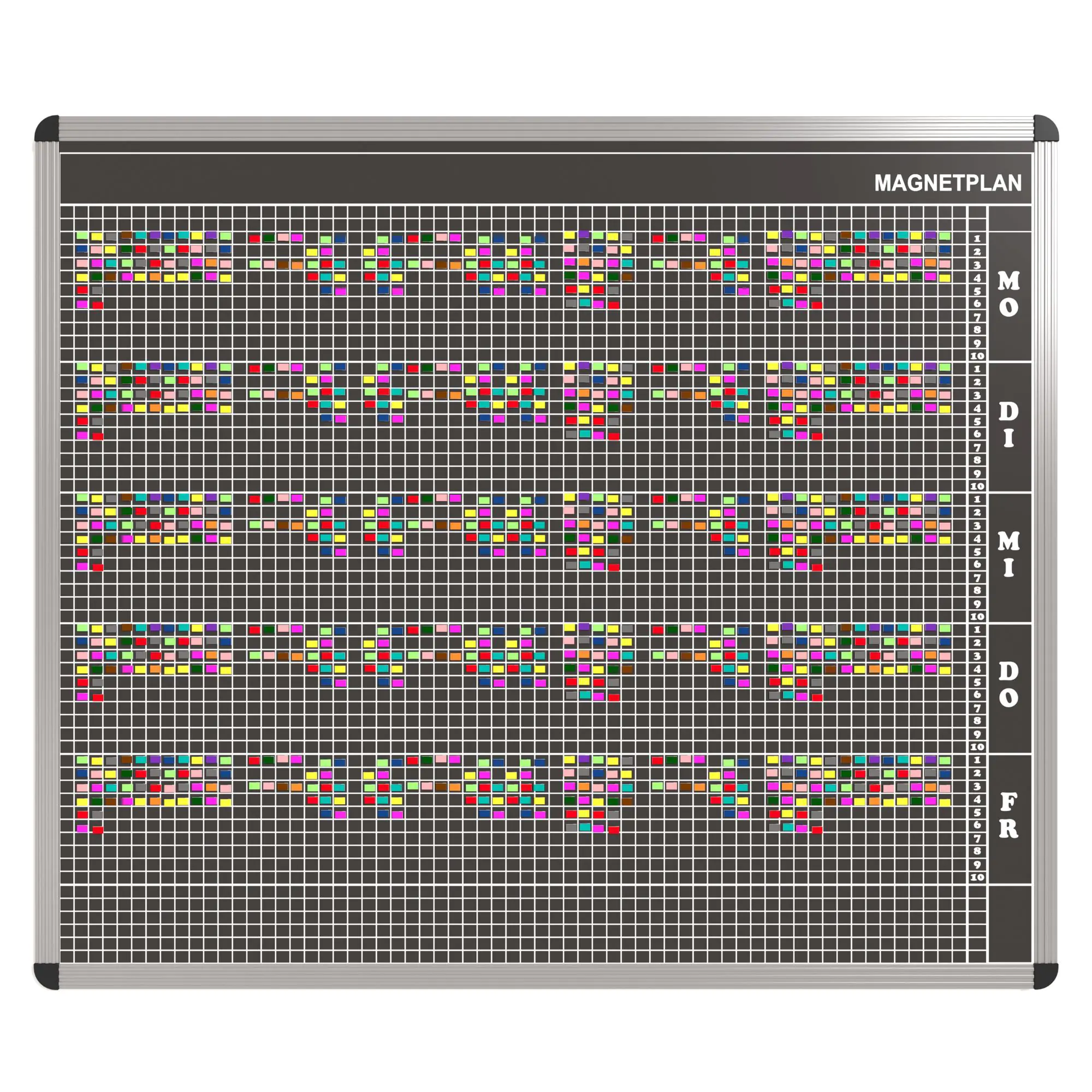 Personal-Raum-Plan, 10 Stunden, 63 Spalten, 103x137 cm,