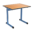 Einerschülertisch, 75x65 cm (B/T), Platte: 22 mm Melamin, PU-Kante, Höhe wählbar, aus der Kategorie Modell T Einertisch
