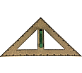 Zeichendreieck, 90°,45°,45°, RE-WOOD®, Hypotenuse 60 cm, aus der Kategorie Zeichengeräte
