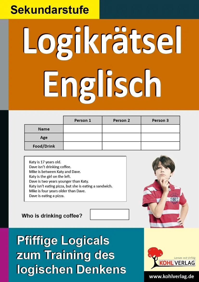 Logikrätsel Englisch Pfiffige Logicals zum Training des logischen Denkens aus der Kategorie Englisch