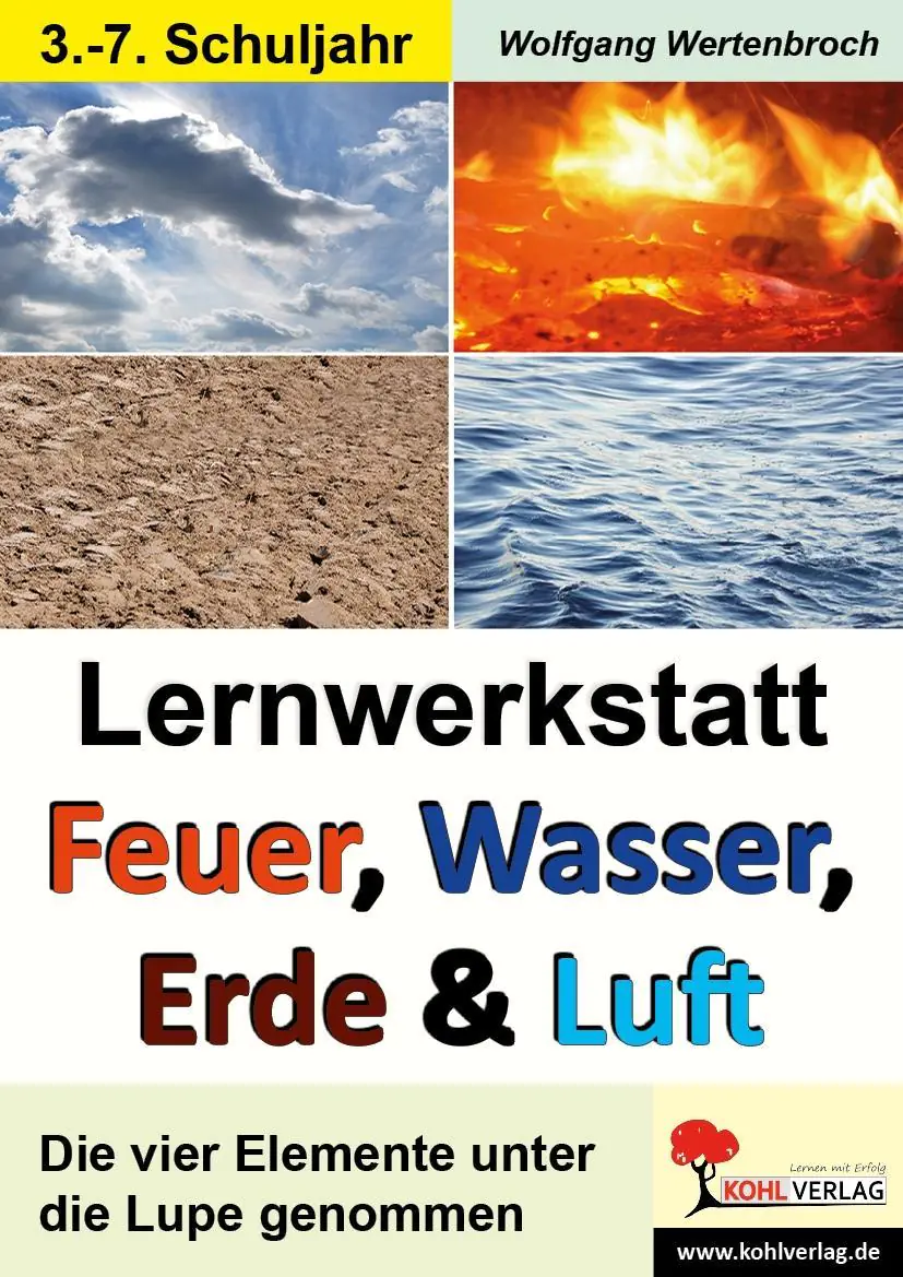 Lernwerkstatt - Feuer, Wasser, Erde und Luft aus der Kategorie Sachkunde
