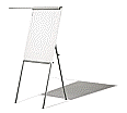 Flipchart feststehend, magnethaftend, seitlich einsteckbarer Bildhalter, aus der Kategorie Flipcharts