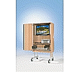Flat-Screen-Schrank fahrbar, bis 40 Zoll Diagonale, Höhe 190 cm, 96x57 cm (B/T) aus der Kategorie Flat TV Schränke