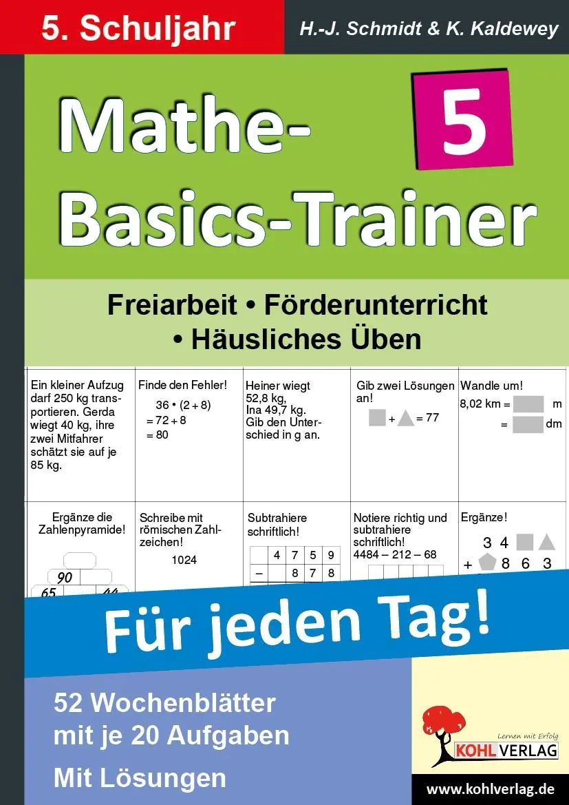 Mathe-Basics-Trainer / 5. Schuljahr Für jeden Tag! aus der Kategorie Mathematik
