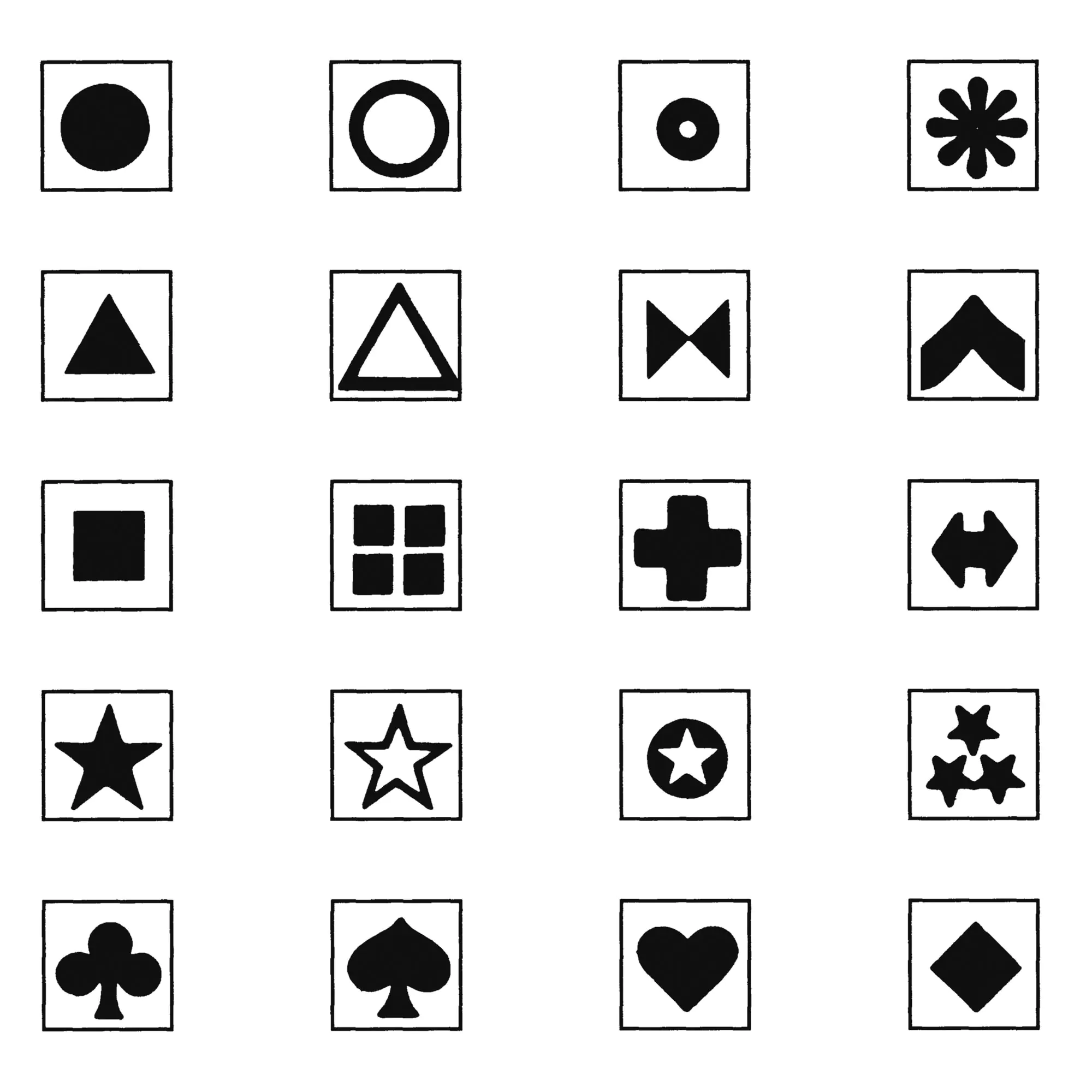 Symbolbogen, auf selbstklebender Klarsichtfolie, mit 600 Symbolen, schwarz,