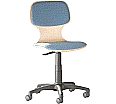 Drehstuhl mit Gaslift, höhenverstellbar 41-54 cm, fahrbar, Sitz- Rückenpolster, aus der Kategorie Fachraumstühle