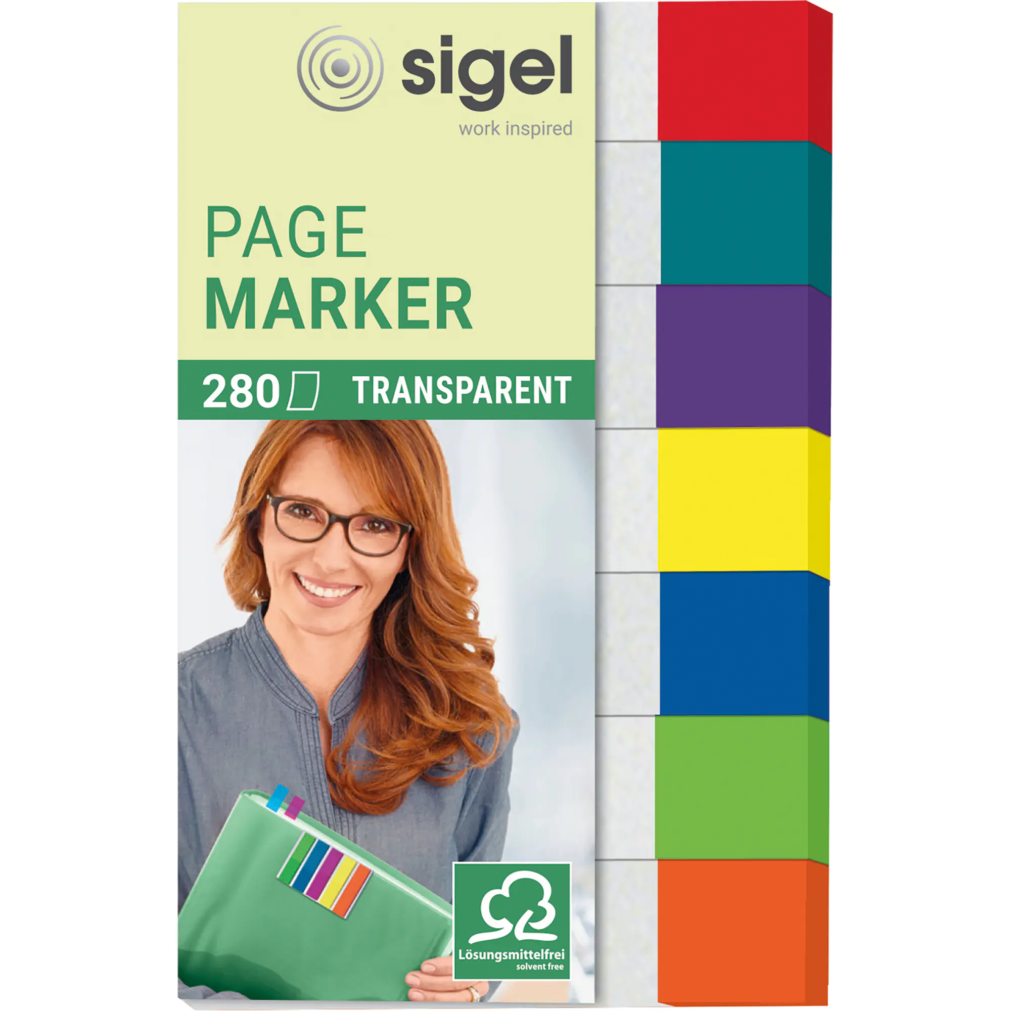 Sigel Haftmarker 50x84mm sort 7x40 Bl. aus der Kategorie Papiere