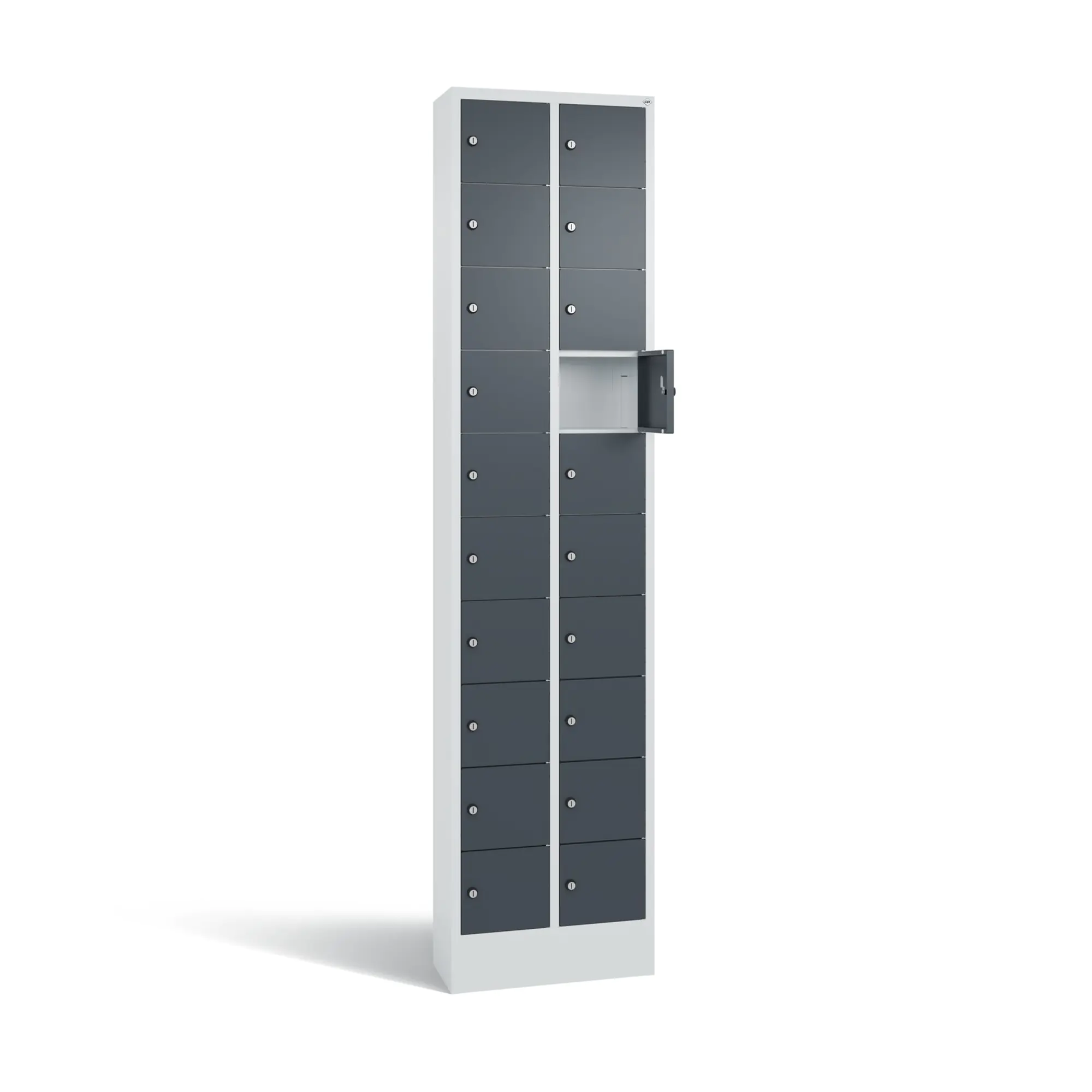 C+P Fachschrank 20Fächer 195x46x20cm lgr/an aus der Kategorie Garderobenschränke