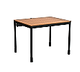 EDV-Tisch, 100x80 cm (B/T), 72 cm hoch, offener Blechkabelkanal,