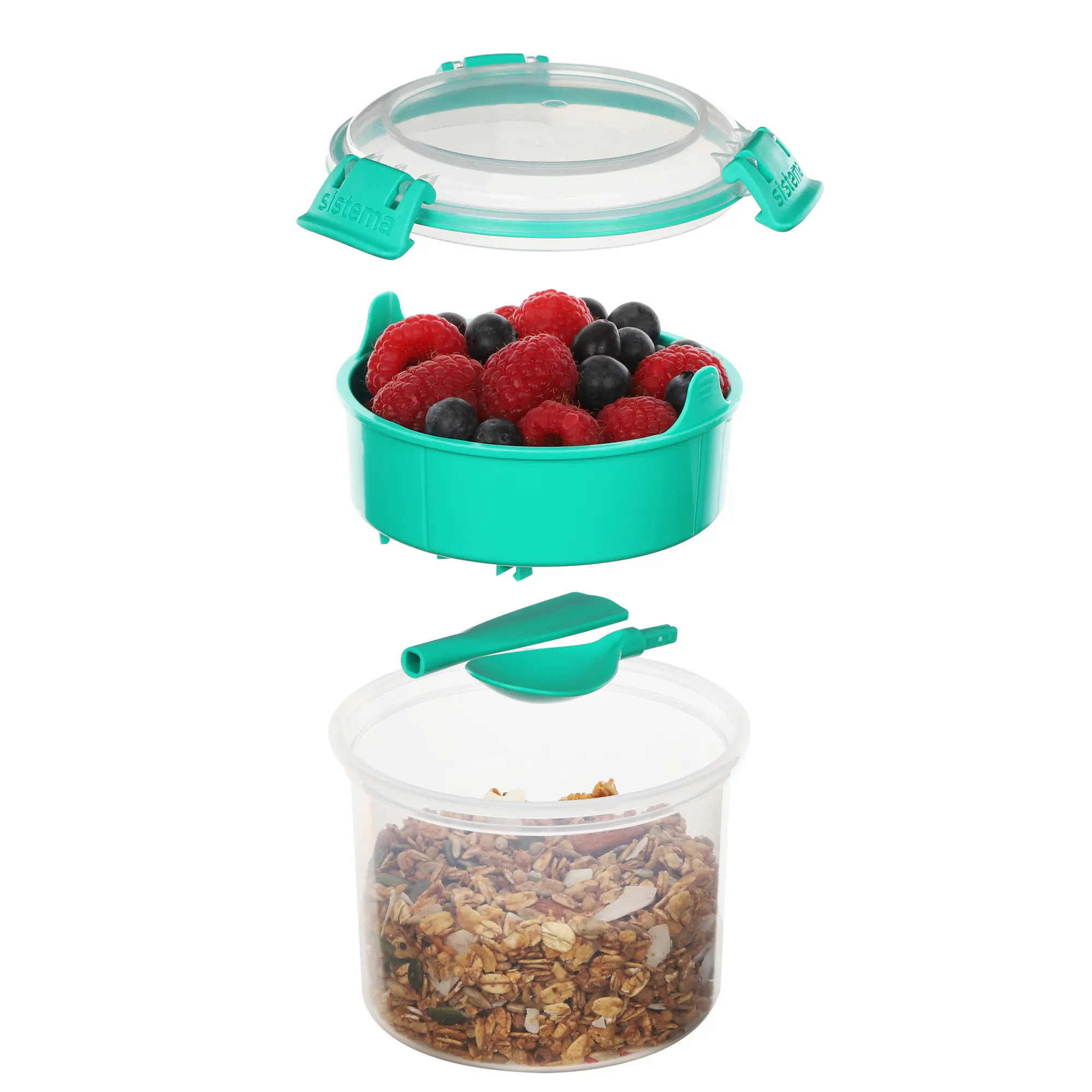 sistema Frischhaltebox Breakfast TO GO 530ml sort aus der Kategorie Haushaltsbedarf
