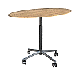 Lehrertisch, 130x80 cm (B/T), höhenverstellbar 80-120 cm, elliptisch,