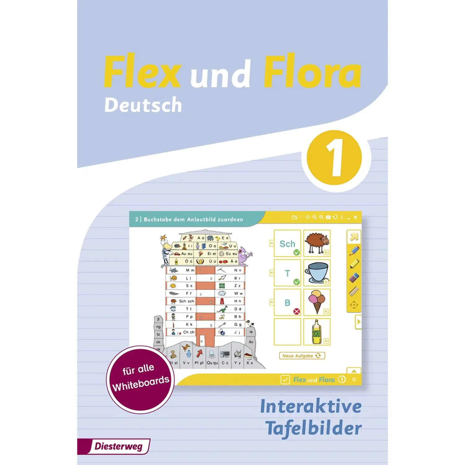 Flex und Flora 1 - Interaktive Tafelbilder. Schullizenz aus der Kategorie Deutsch