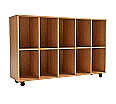 Klassenraumregal,  98 cm hoch, 162x40 cm (B/T), 10 Fächer, 5-spaltig