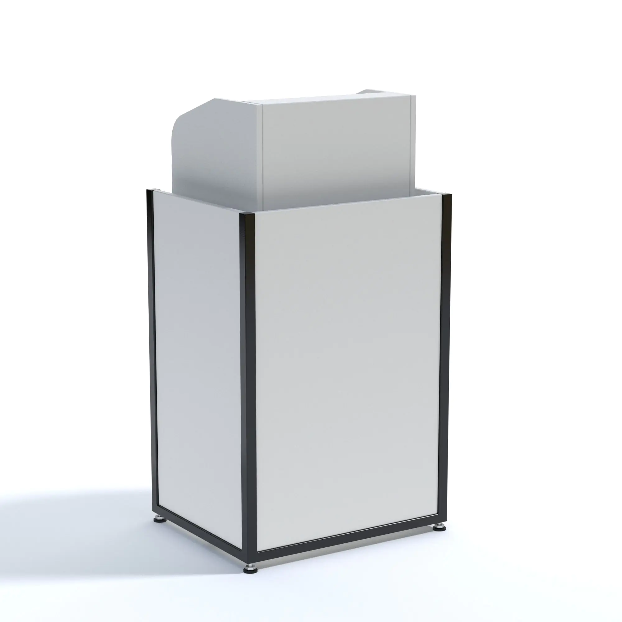 Rednerpult, höhenverstellbar 100-128 cm, 58x51 cm, feststehend, mit Beleuchtung, aus der Kategorie Rednerpulte