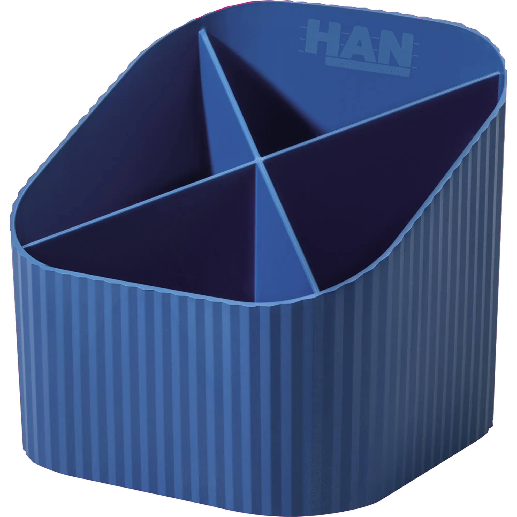 HAN Stifteköcher KARMA 4Fächer blau aus der Kategorie Schreibtischzubehör