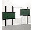 Pylonen-Doppelanlage, 2 Schreibflächen je 200x100 cm, 1 Projektionsfläche, aus der Kategorie Pylonentafeln