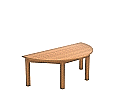 Halbrundtisch, 120x60 cm (B/T), 46 cm hoch, Buche-Massivholzgestell mit gerader Zarge Wechselgleiter aus der Kategorie Couch-Tische