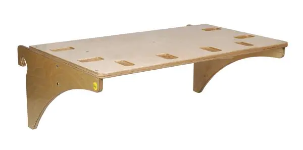 Podest aus Holz für Sprossenwand zum Einhängen von Balancierbrettern aus der Kategorie Sport