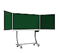 Klapp-Schiebetafel fahrbar, Mittelfläche 200x100 cm, Stahl grün aus der Kategorie fahrbare Klapp-Schiebe-Tafeln