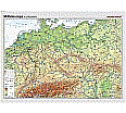 Wandkarte Mitteleuropa, phys.(Vorderseite), polit.(Rückseite), 202x147cm