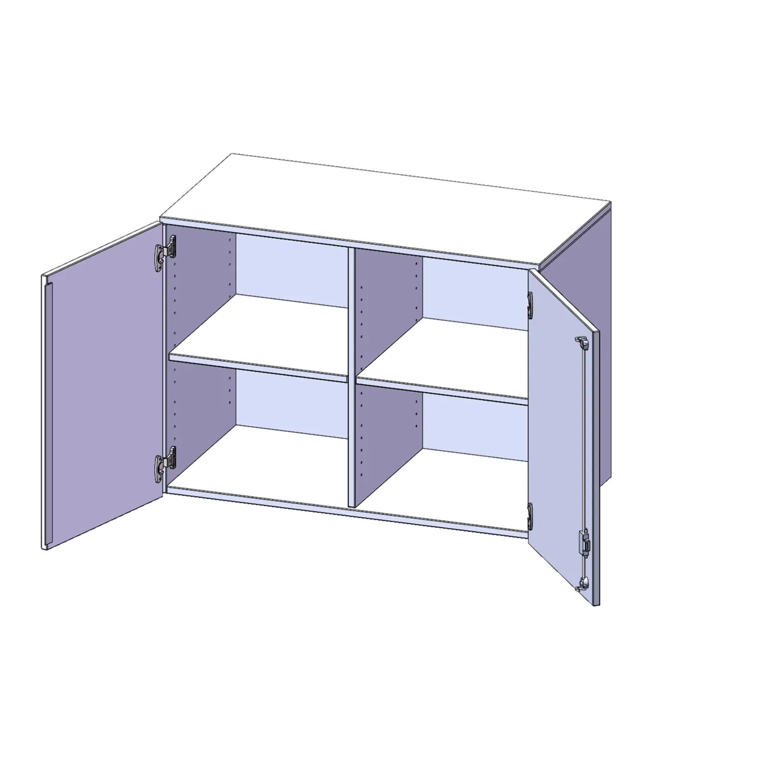 Aufsatz, 2 OH, 2 Türen, abschließbar, B/H/T 100x72x50cm aus der Kategorie Schränke allgemein