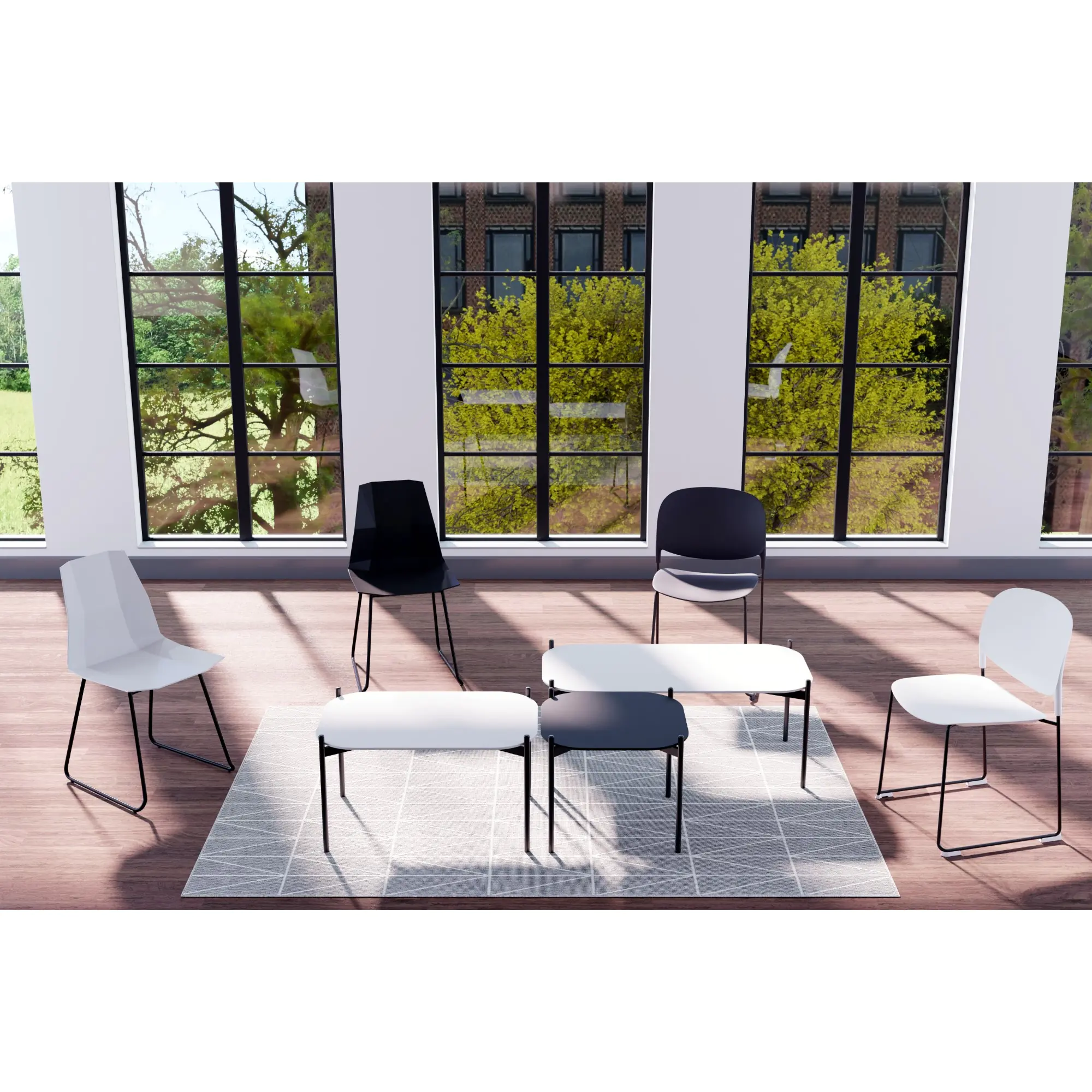 Paperflow Beistelltisch Meet 50x75cm sw/ws aus der Kategorie Tische