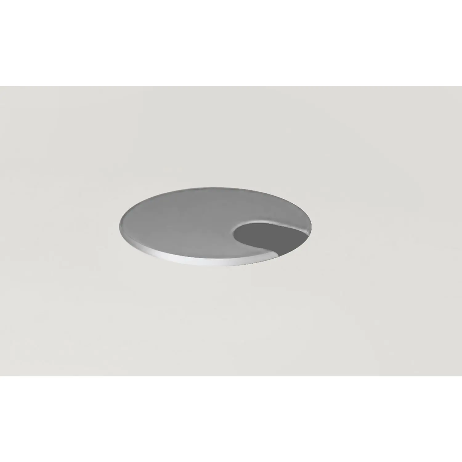 Kabeldurchlass, silber, rechts auf der Tischplatte aus der Kategorie Schreibtische