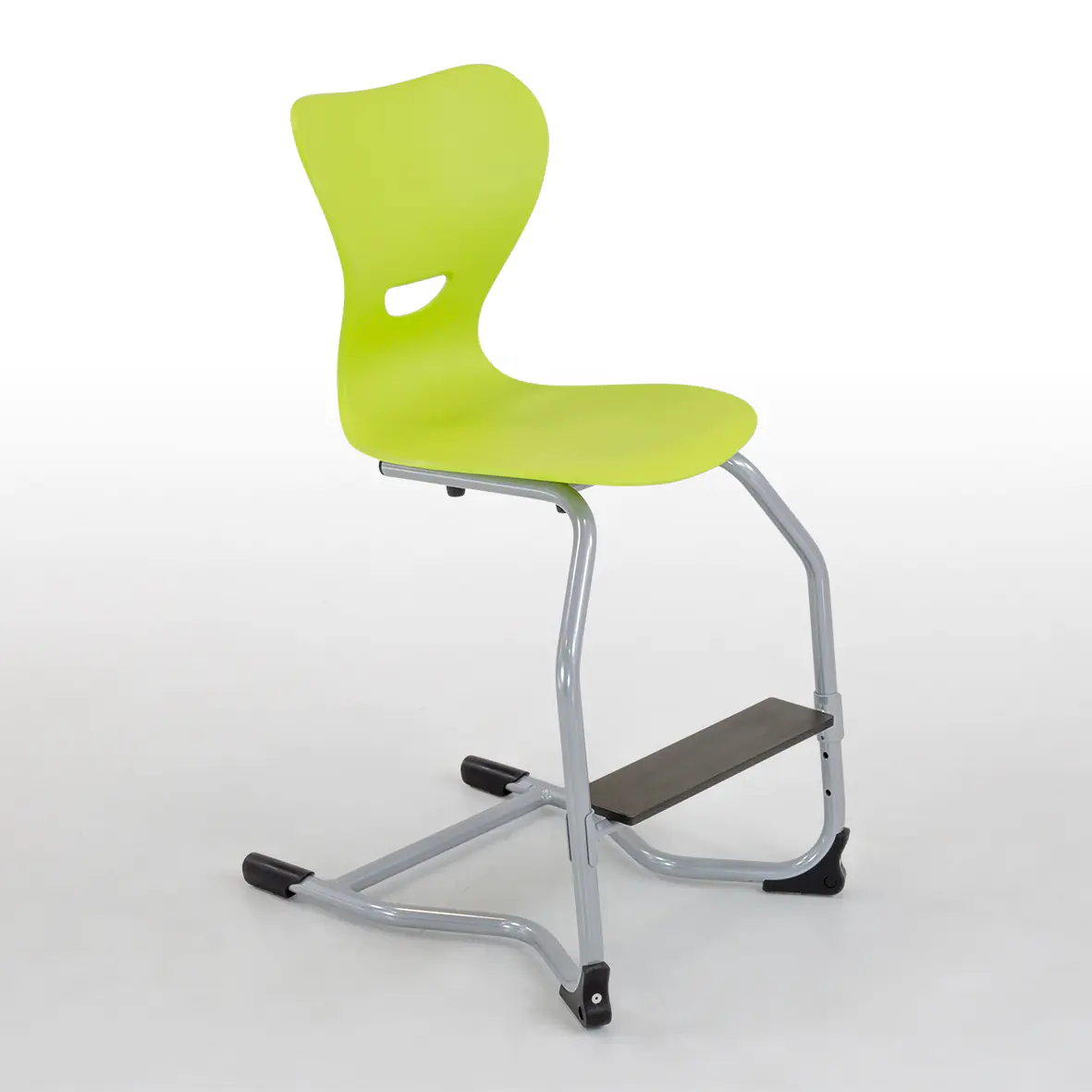 Fußrastenstuhl mit verstellbarer Fußraste DIN 4-7 (zwischen 38 und 51 cm), Sitzhöhe 51 cm fest aus der Kategorie Kunststoffstühle
