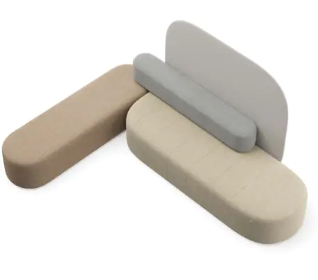 Akustiksofa Revo mit Rückenlehne, B/H/T 212 x 147 x 300 cm, Sitzhöhe 45 cm aus der Kategorie Entspannt Sitzen