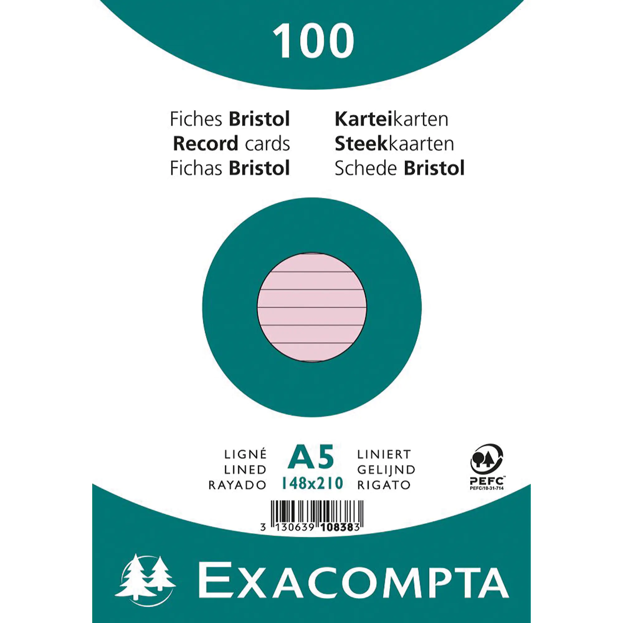 Exacompta Karteikarte DIN A5 lin. rs 100 St. aus der Kategorie Karteiablage