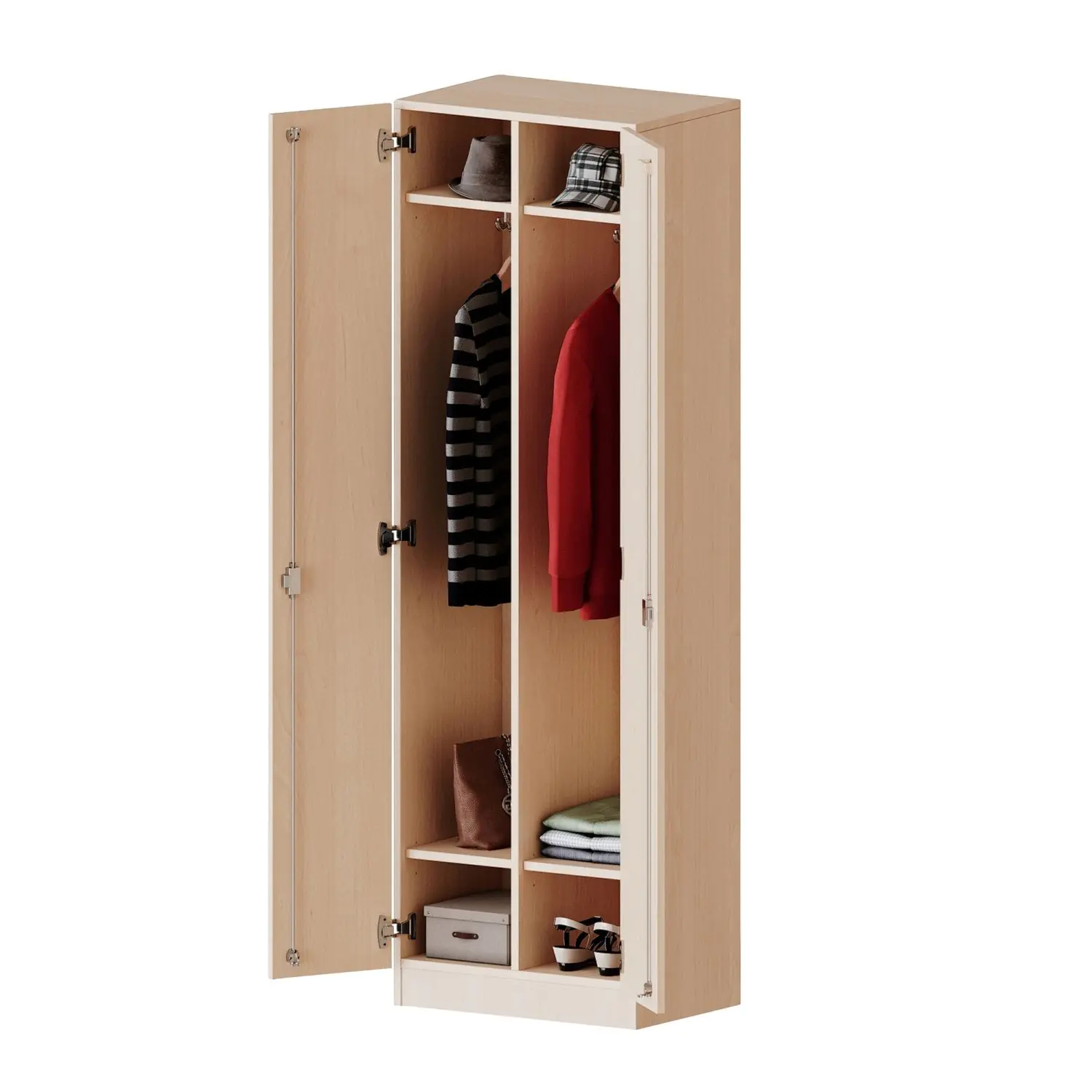 Spind Schrank, 5 OH, 2 durchgehende Türen, B/H/T 60x190x40cm aus der Kategorie Garderobenschränke