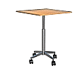 Quadrattisch,  70x70 cm (B/T), höhenverstellbar 80-120 cm,