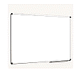 Whiteboard, 120x 90 cm, mit 40 cm Ablage, Stahl weiß, aus der Kategorie Whiteboards