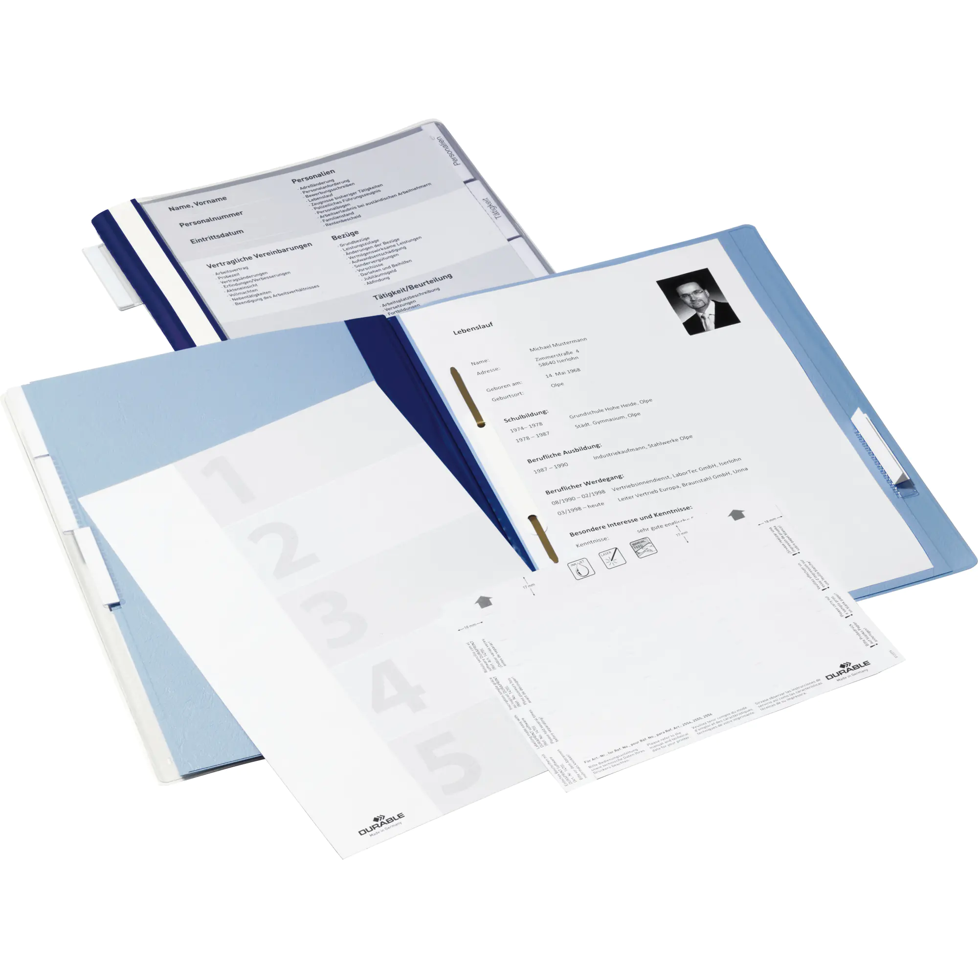 Durable Personalhefter DIN A4 5fach Unterteilung blau aus der Kategorie Registraturen
