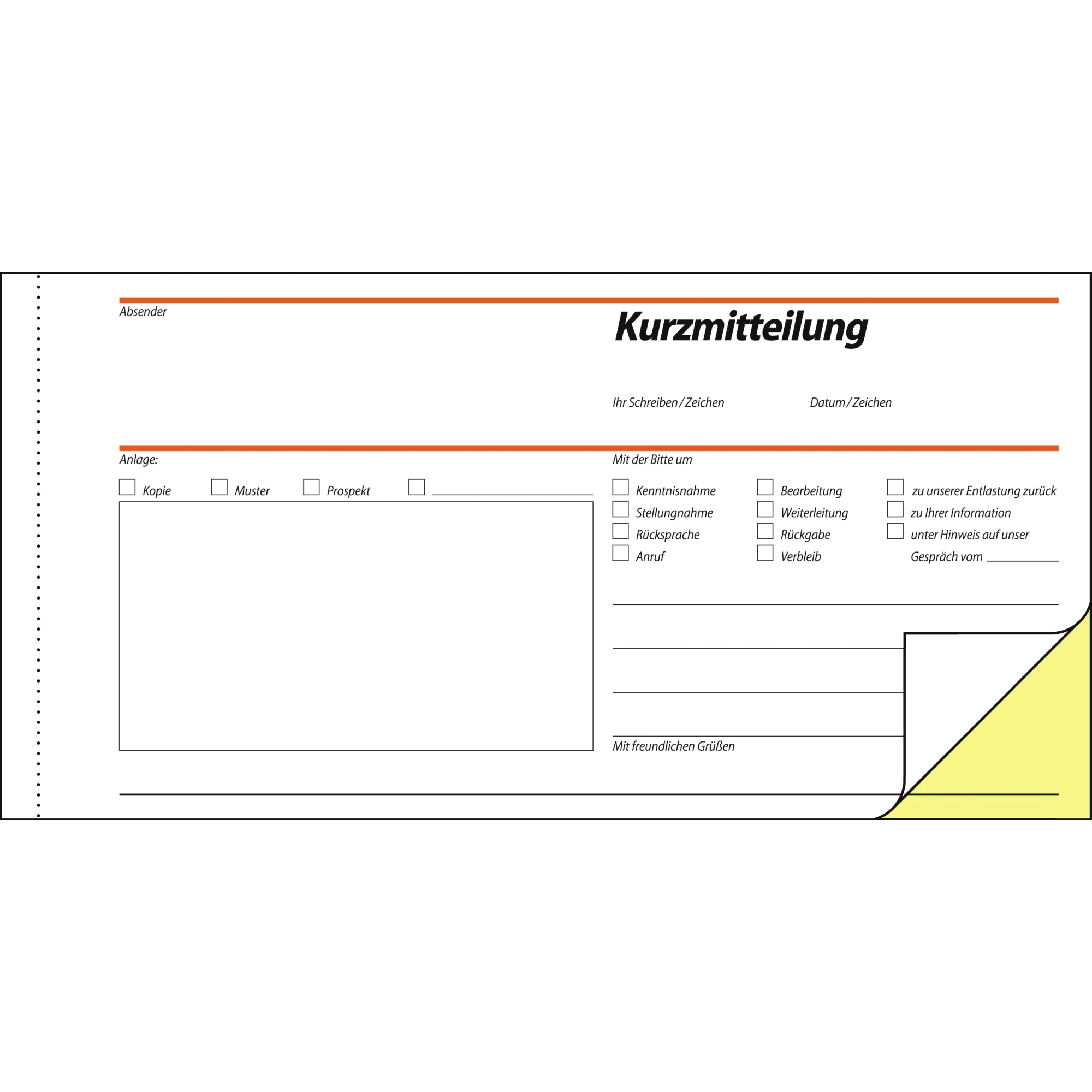 Sigel Kurzmitteilung 1/3 DIN A4 quer 2x40Blatt aus der Kategorie  Formulare & Verträge