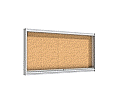 Info-Wandvitrine, 100 cm hoch, 195x12 cm (B/T), Rückwand: Kork, aus der Kategorie Informationsvitrinen Innen wandmontiert