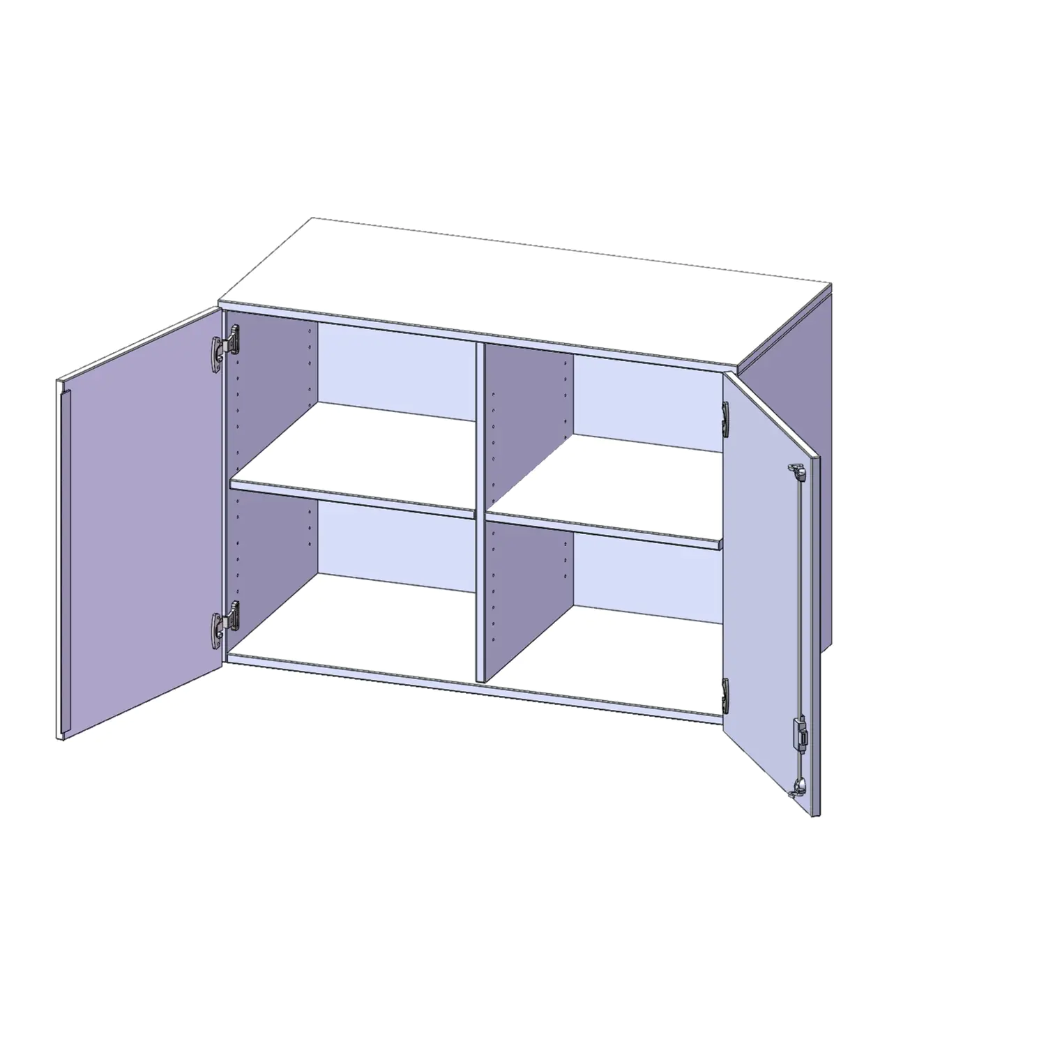 Aufsatz für ErgoTray, 2 OH, zwei Türen, B/H/T 138,7x72x40cm aus der Kategorie Klassen- und Schulschränke