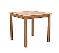 Quadrattisch,  80x80 cm (B/T), 76 cm hoch, Buche-Massivholzgestell mit gerader Zarge, Wechselgleiter