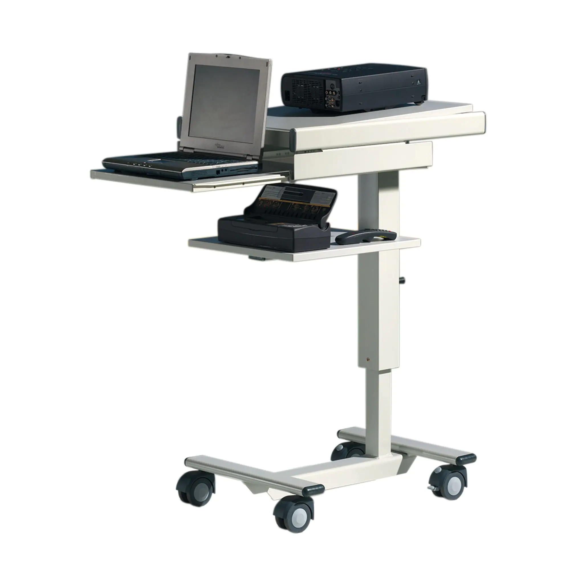 Projektionswagen, höhenverstellbar  87-116 cm, 3 Ablageflächen, aus der Kategorie Schulbeamerwagen