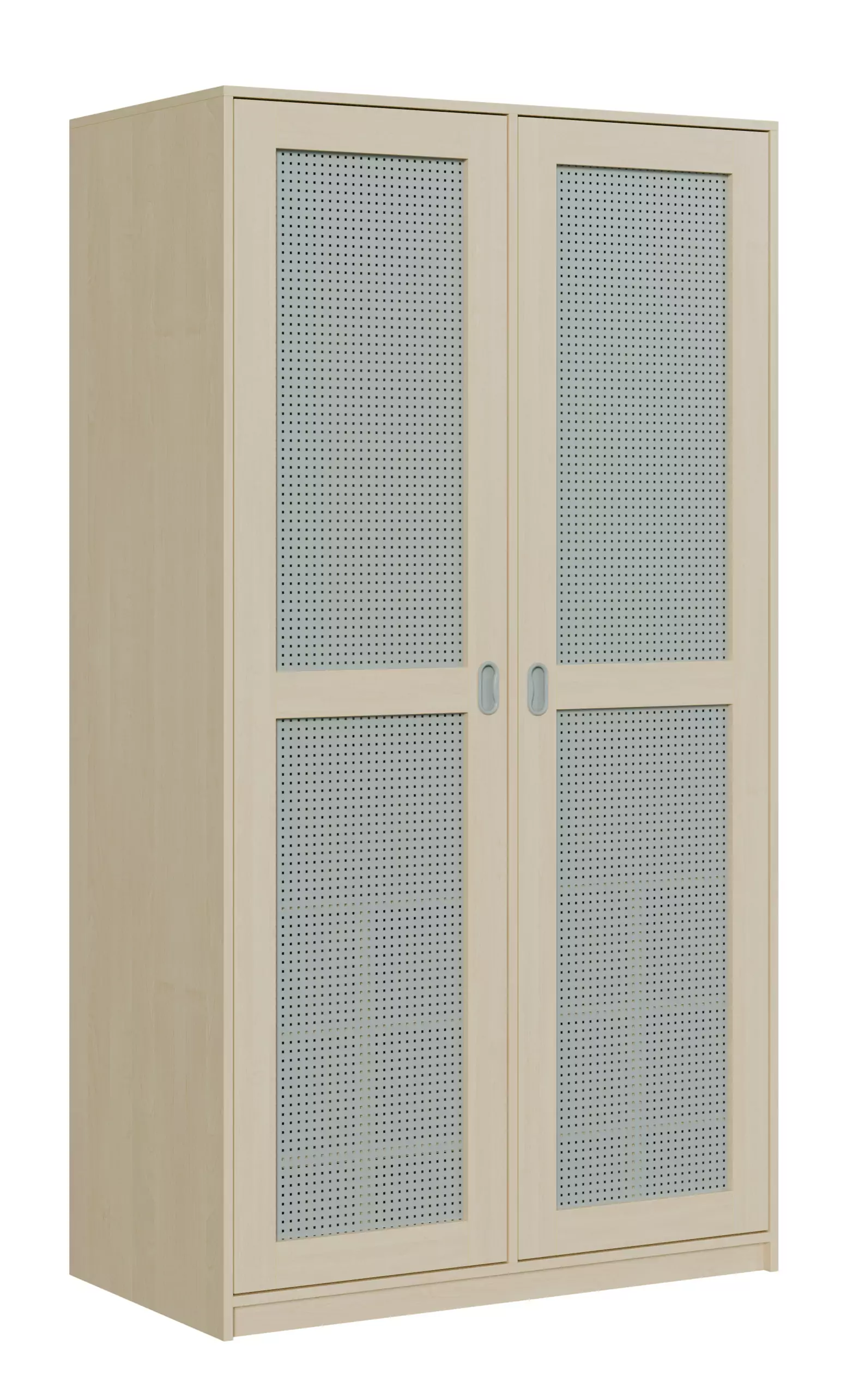 Liegepolsterschrank für 4 Liegepolster mit Lochblechtüren aus der Kategorie Liegepolster- + Bettzeugschränke